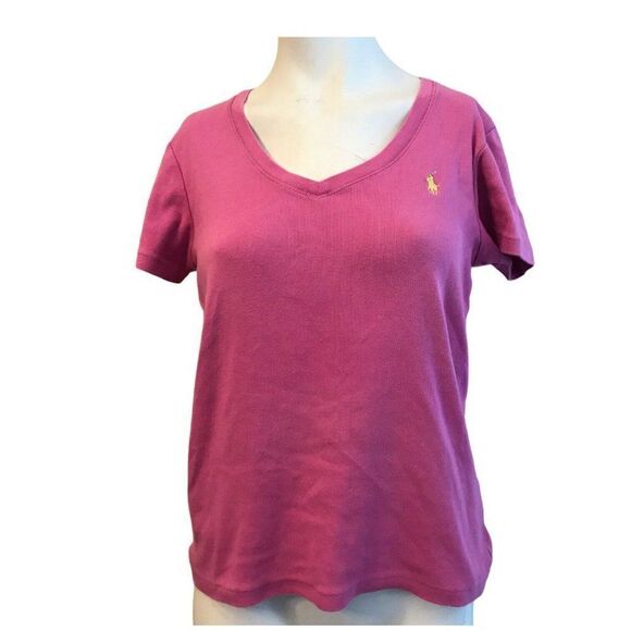 Ralph Lauren Tops - Ralph Lauren Sport Ladies Large Pink Top Pony Logo